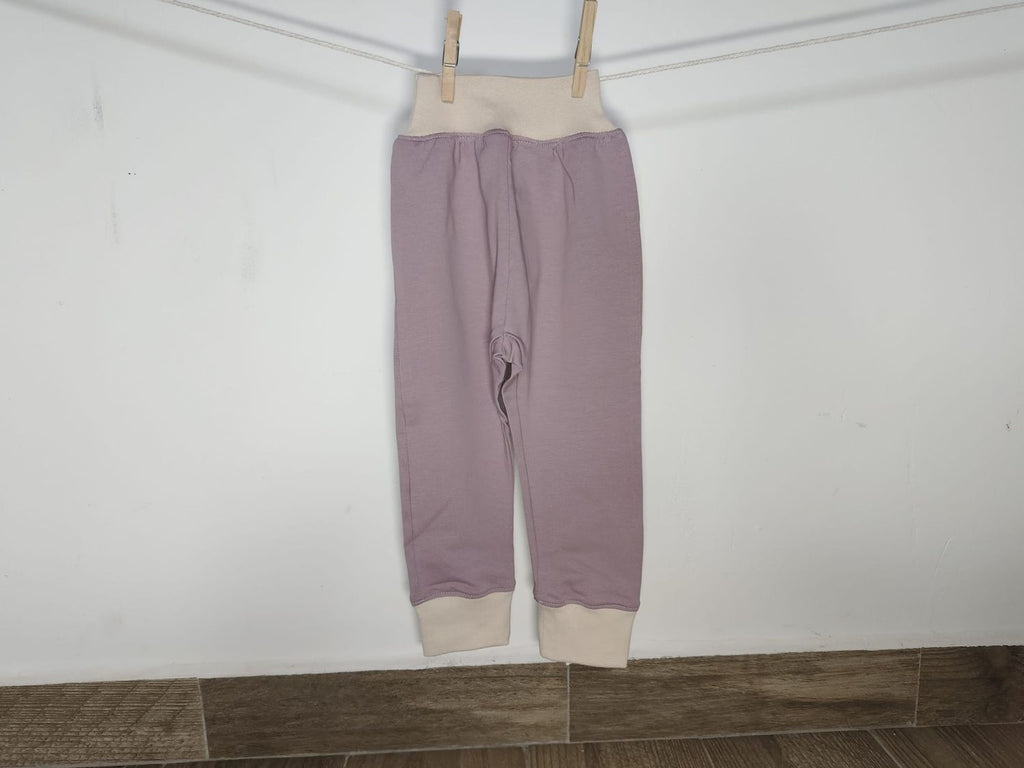 Pantalones Largos  Infantil de Algodón Orgánico Rosa - con Puño