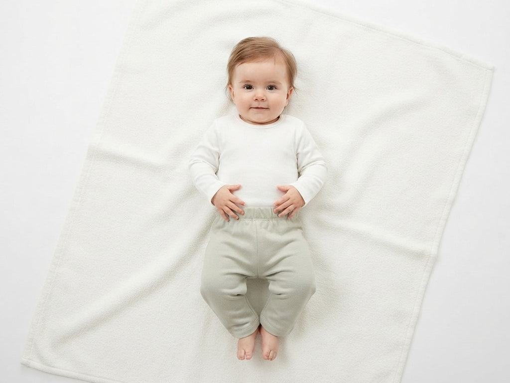 Pantalones Largos  Infantil de Algodón Orgánico Verde