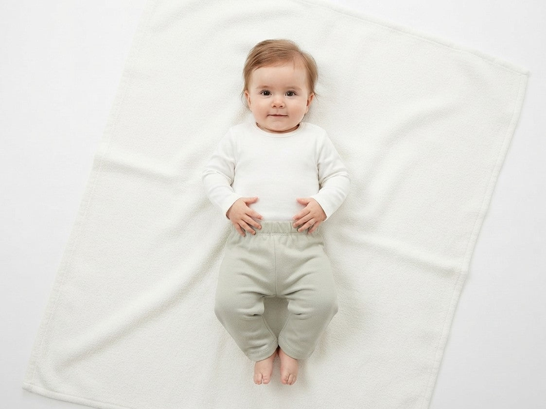 Pantalones Largos  Infantil de Algodón Orgánico Verde
