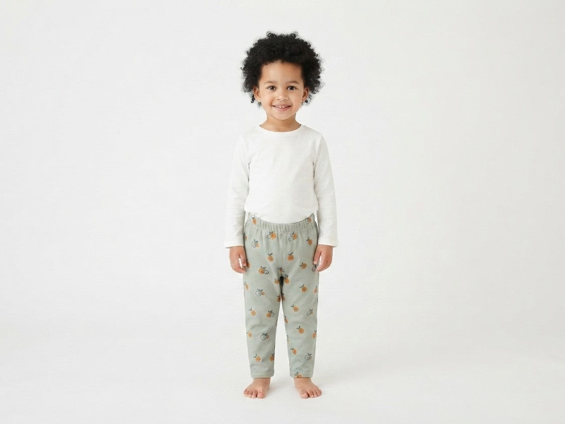 Pantalones Largos  Infantil de Algodón Orgánico - Naranjitas