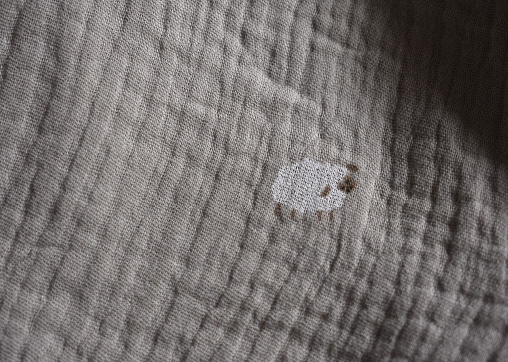 Pantalones Cortos Infantil de Algodón Orgánico - Ovejas