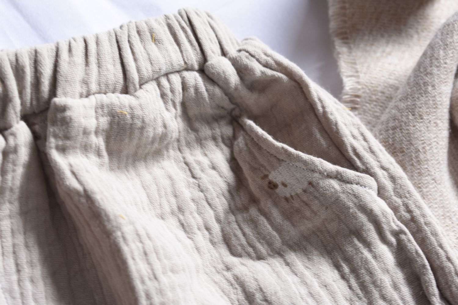 Pantalones Cortos Infantil de Algodón Orgánico - Ovejas
