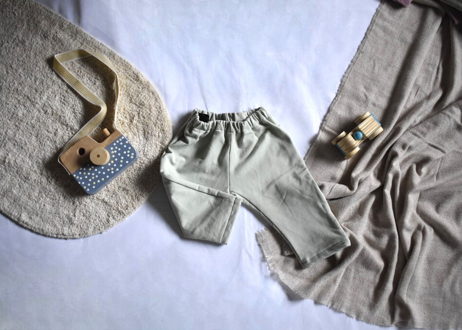 Pantalones Largos  Infantil de Algodón Orgánico Verde