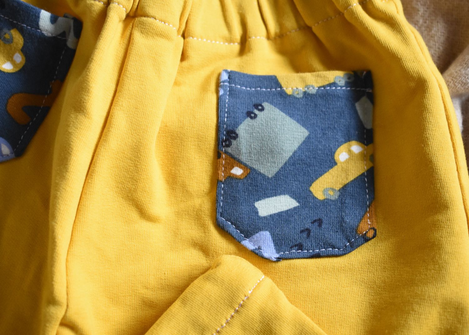 Pantalones Largos Infantil de Algodón Orgánico Amarillos