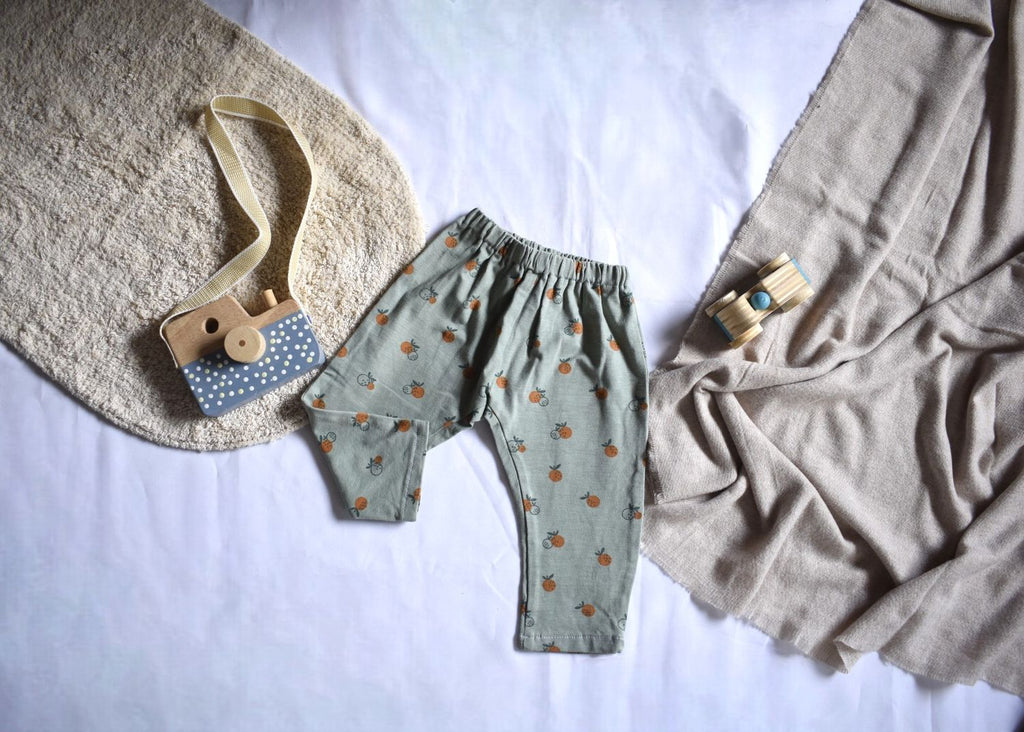Pantalones Largos  Infantil de Algodón Orgánico - Naranjitas