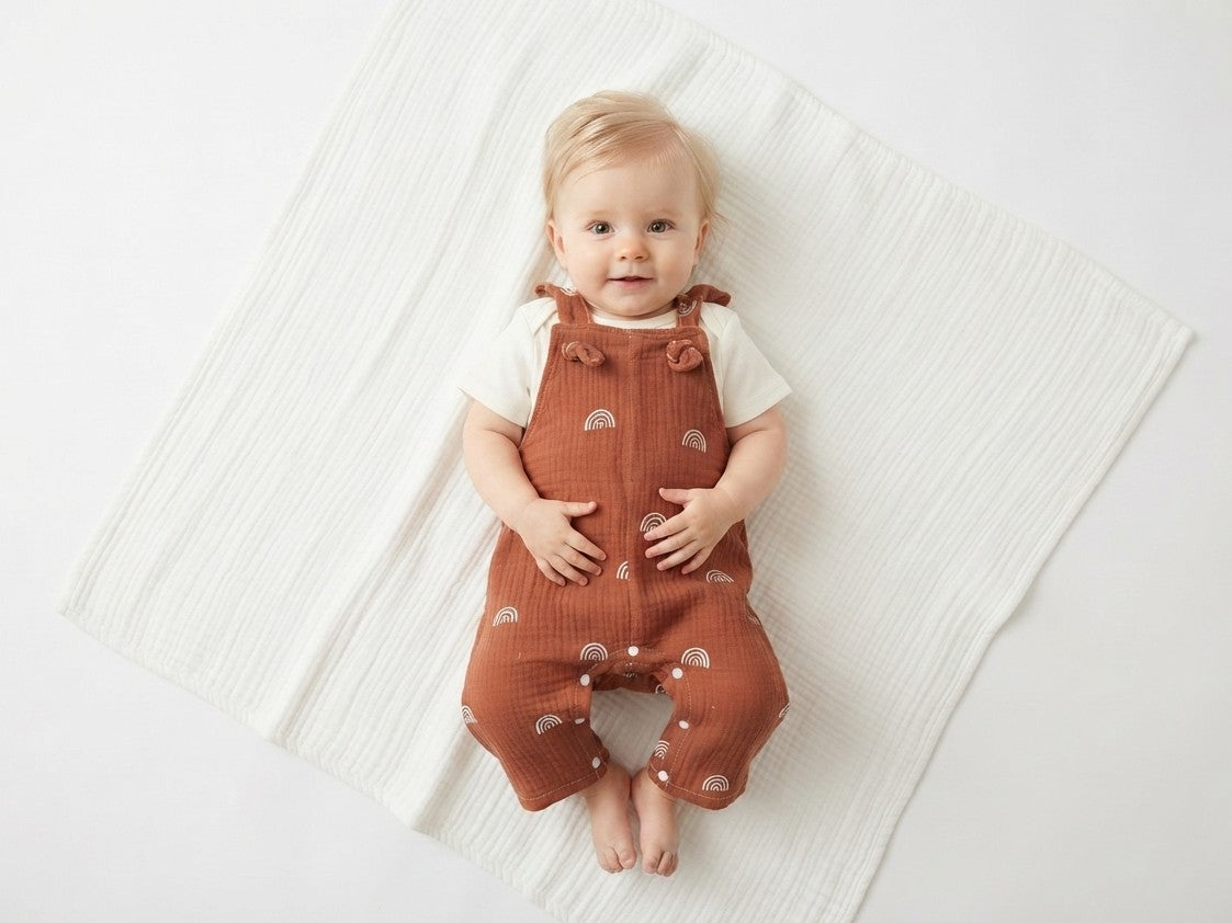 Peto Infantil de Algodón Orgánico Teja