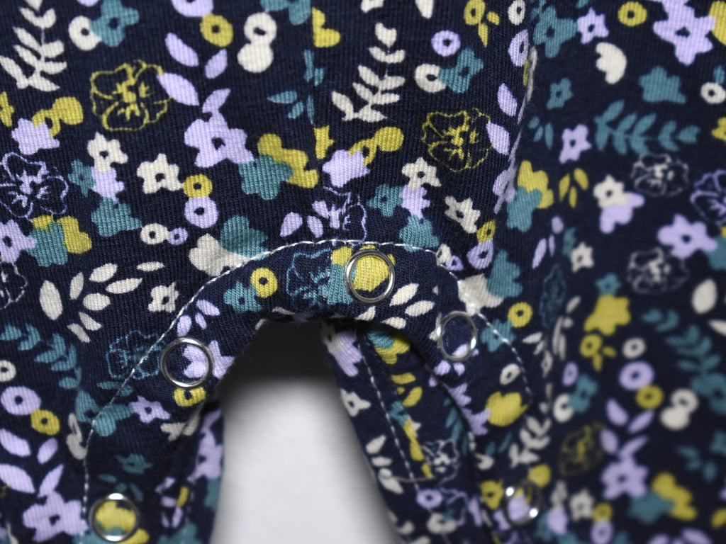 Peto Infantil de Algodón Orgánico Azul Floral