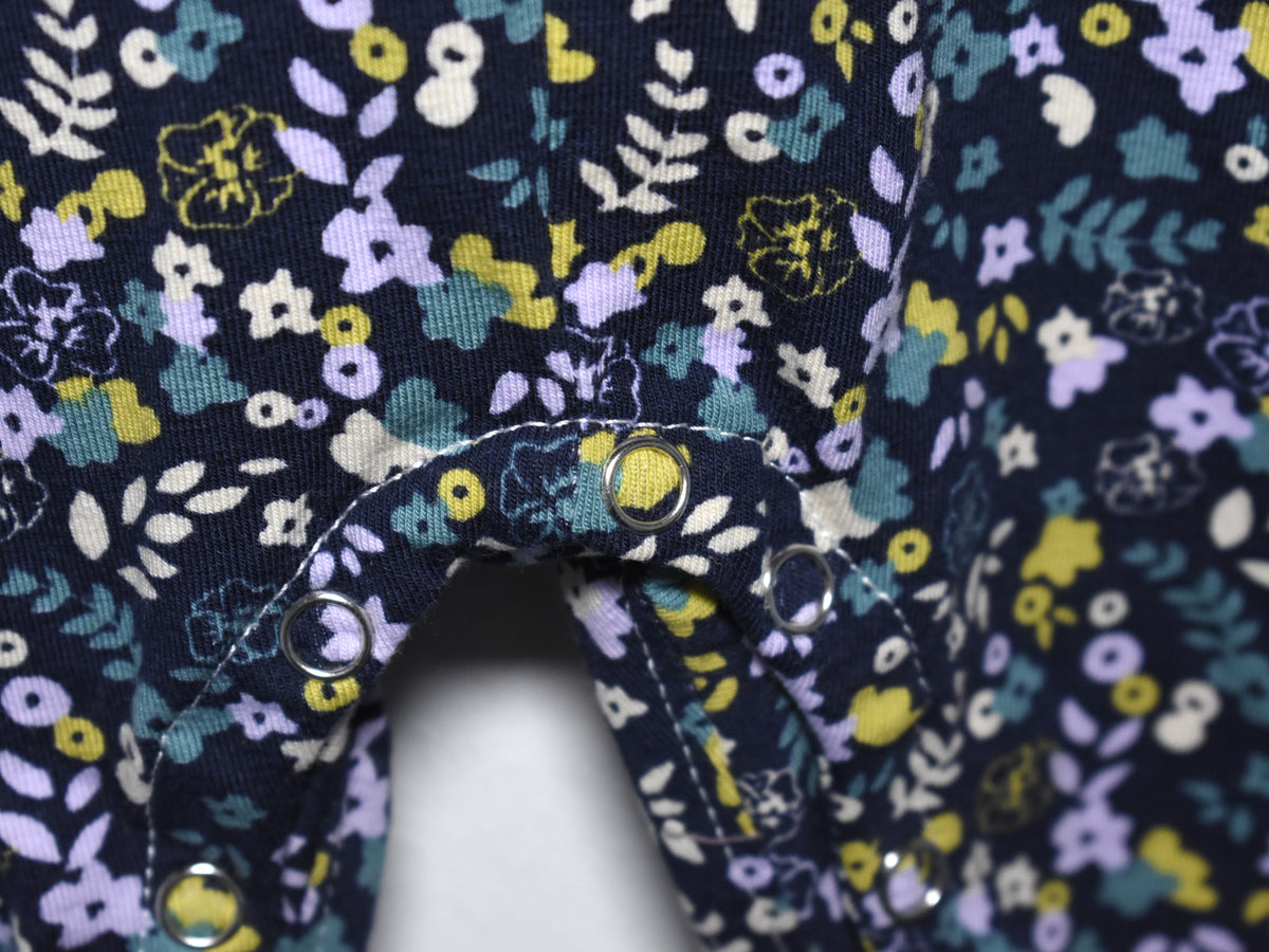 Peto Infantil de Algodón Orgánico Azul Floral