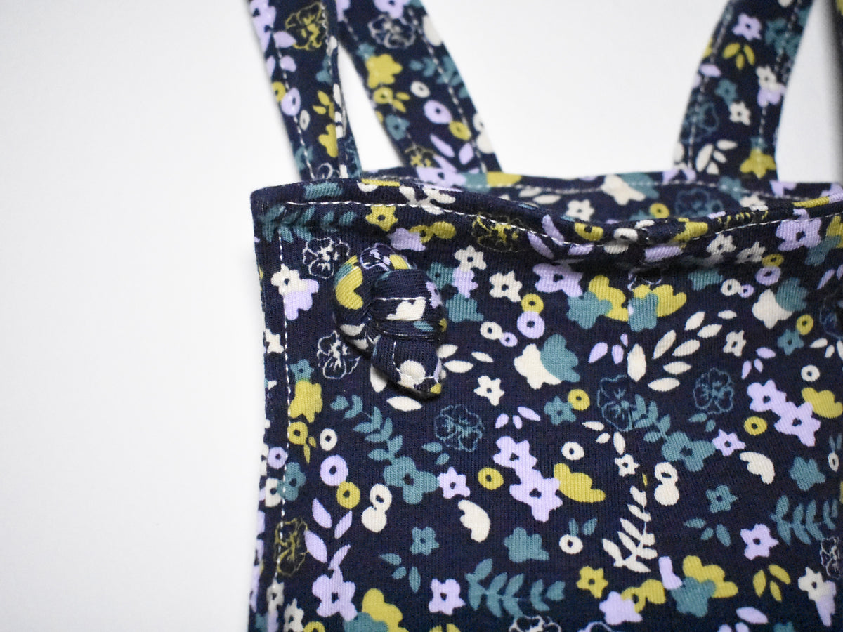 Peto Infantil de Algodón Orgánico Azul Floral