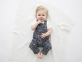 Peto Infantil de Algodón Orgánico Azul Floral