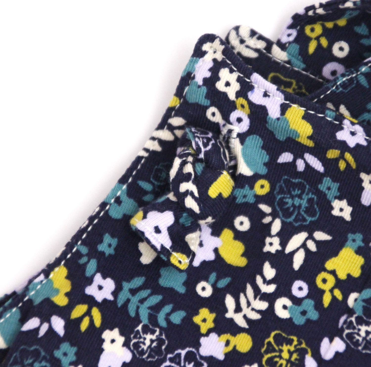 Peto Infantil de Algodón Orgánico Azul Floral