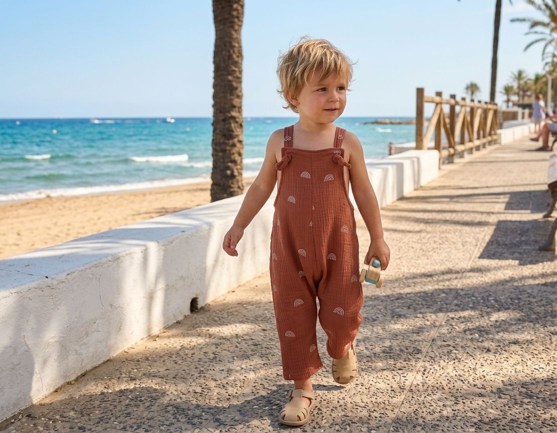 Peto Infantil de Algodón Orgánico Teja