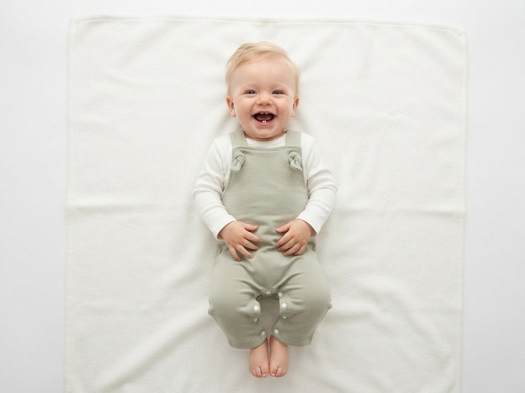 Peto Infantil de Algodón Orgánico Verde Claro