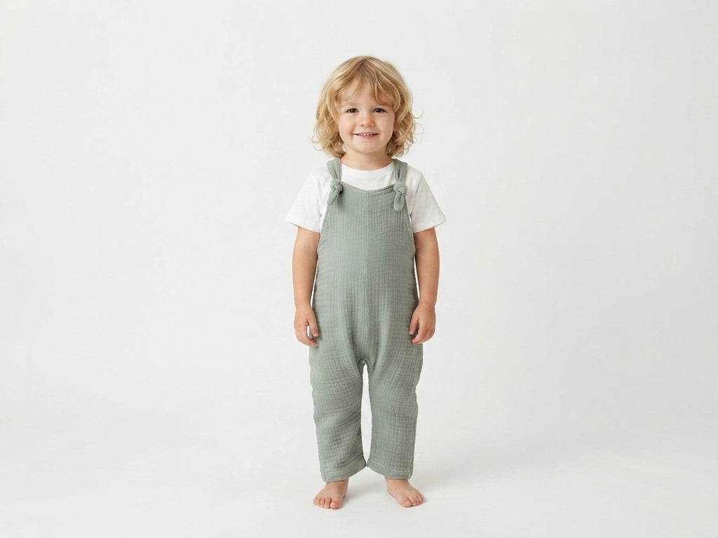 Peto Infantil de Algodón Orgánico Verde Oscuro