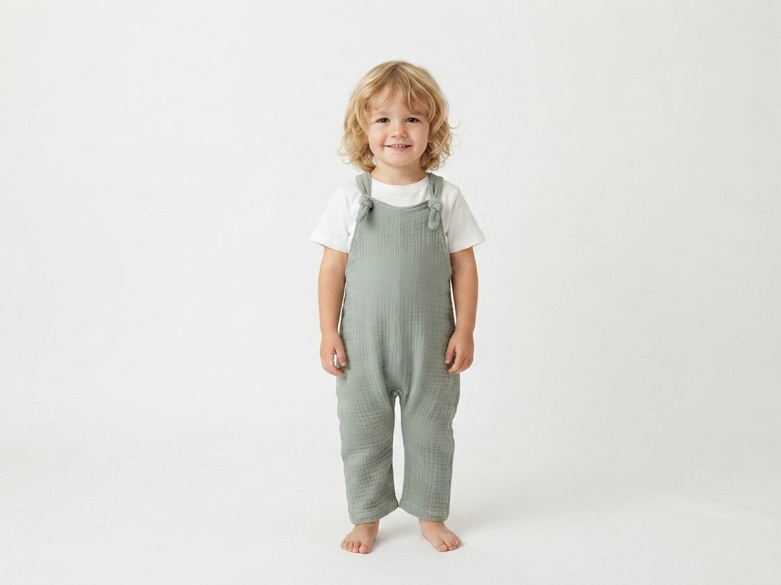 Peto Infantil de Algodón Orgánico Verde Oscuro