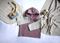 Sudadera Infantil de Algodón Orgánico Rosa con Mangas Verde