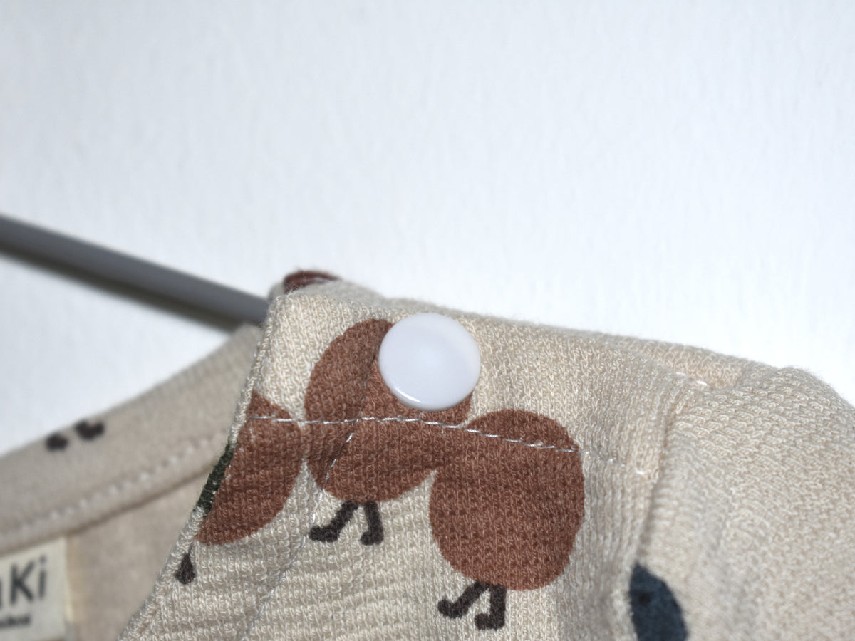 Sudadera Infantil de Algodón Orgánico Blanco Roto - Lombriz