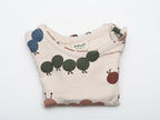 Sudadera Infantil de Algodón Orgánico Blanco Roto - Lombriz