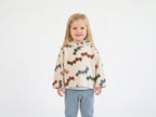 Sudadera Infantil de Algodón Orgánico Blanco Roto - Lombriz
