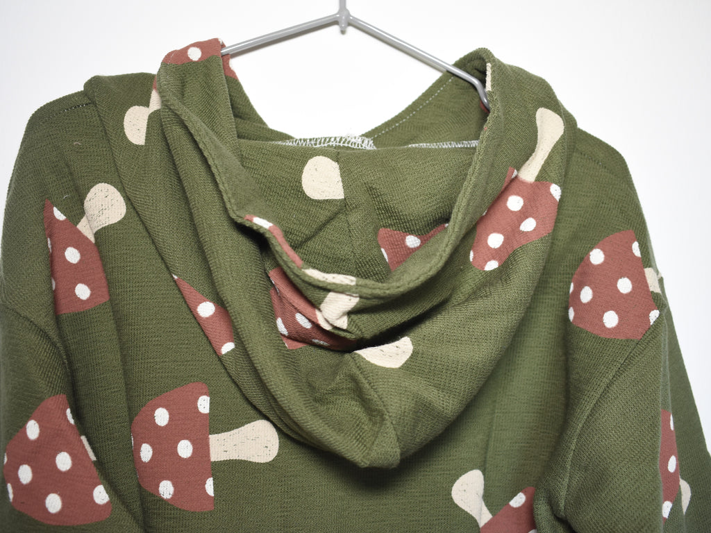Sudadera Infantil de Algodón Orgánico Verde - Setas