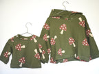 Sudadera Infantil de Algodón Orgánico Verde - Setas