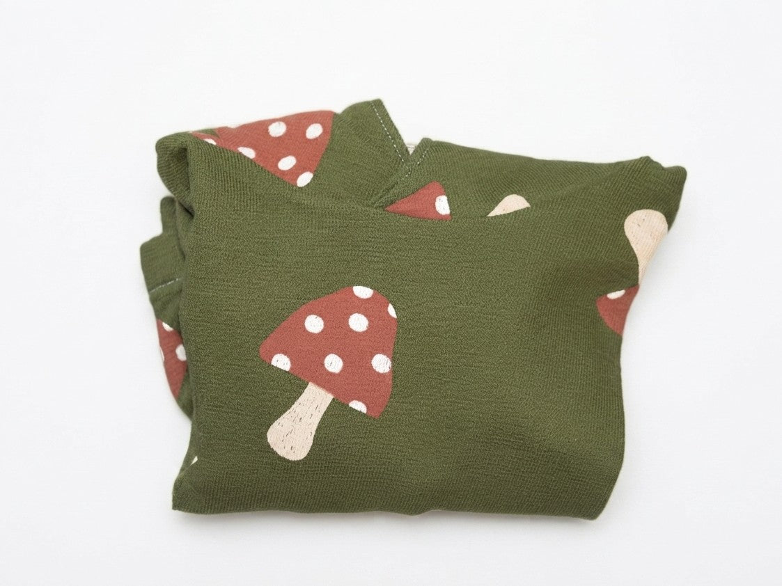 Sudadera Infantil de Algodón Orgánico Verde - Setas