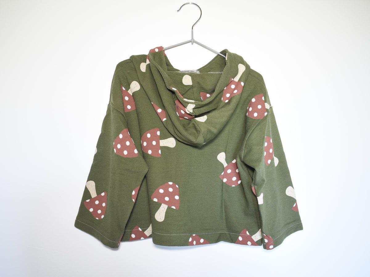 Sudadera Infantil de Algodón Orgánico Verde - Setas
