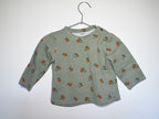 Sudadera Infantil de Algodón Orgánico Verde con Naranjas