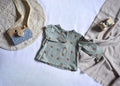 Sudadera Infantil de Algodón Orgánico Verde con Naranjas