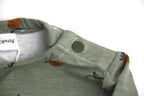 Sudadera Infantil de Algodón Orgánico Verde con Naranjas