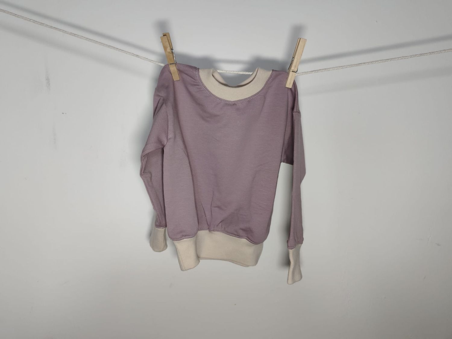 Sudadera Infantil de Algodón Orgánico Rosa con Puños