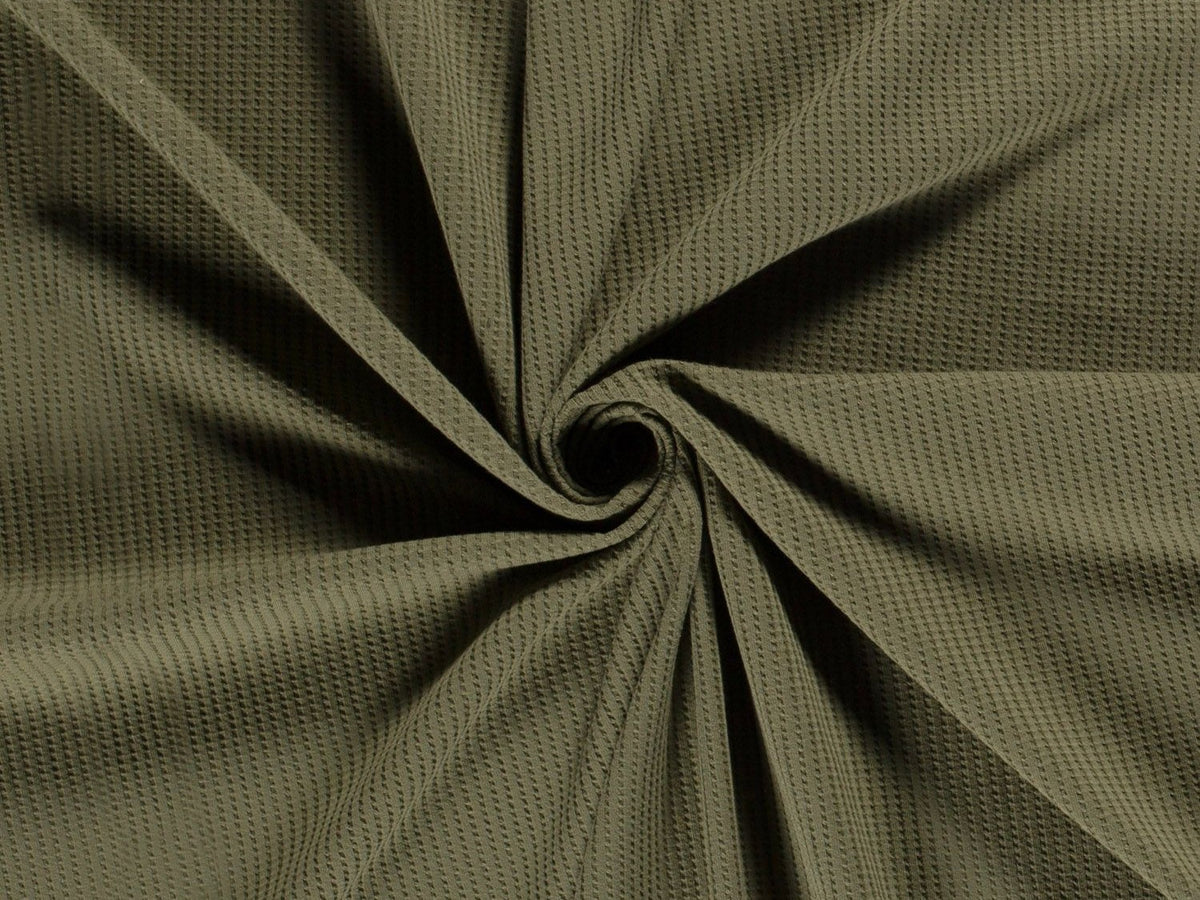Tela de Punto Mini Waffle Verde