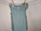 Vestido Infantil de Algodón Orgánico Azul Claro - Manga Corta
