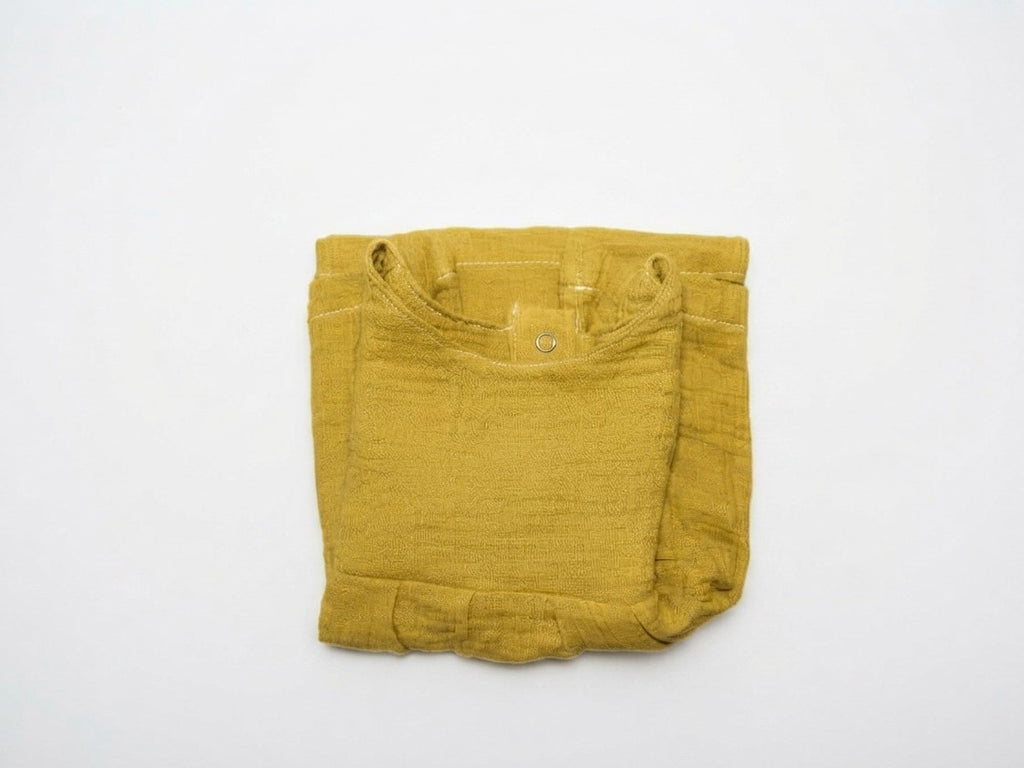 Vestido  Infantil de Algodón Orgánico Amarillo Apagado - Manga Corta