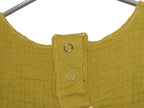 Vestido  Infantil de Algodón Orgánico Amarillo Apagado - Manga Corta