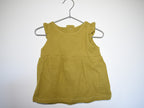 Vestido  Infantil de Algodón Orgánico Amarillo Apagado - Manga Corta