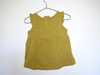 Vestido  Infantil de Algodón Orgánico Amarillo Apagado - Manga Corta