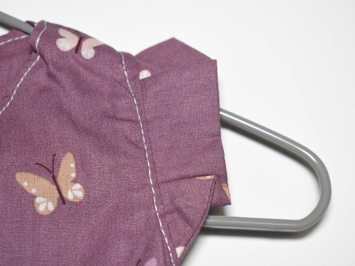 Vestido Infantil de Algodón Orgánico Rosa Mariposas - Manga Corta
