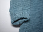 Vestido Infantil de Algodón Orgánico Azul - Manga Larga
