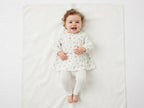 Vestido Infantil de Algodón Orgánico Blanco - Manga Larga