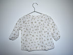 Vestido Infantil de Algodón Orgánico Blanco - Manga Larga