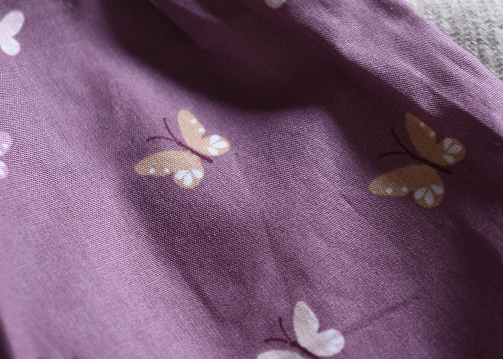 Vestido Infantil de Algodón Orgánico Rosa - Manga Corta