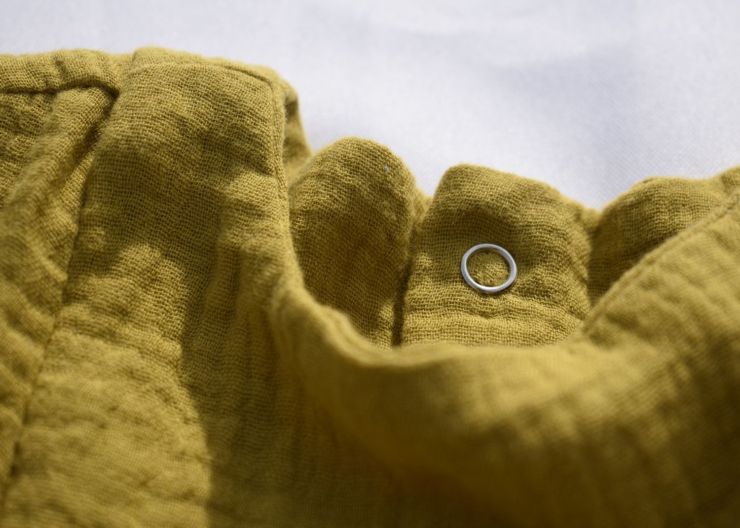 Vestido Infantil de Algodón Orgánico Amarillo - Manga Larga
