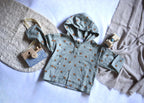 Sudadera Infantil de Algodón Orgánico Verde con Naranjas